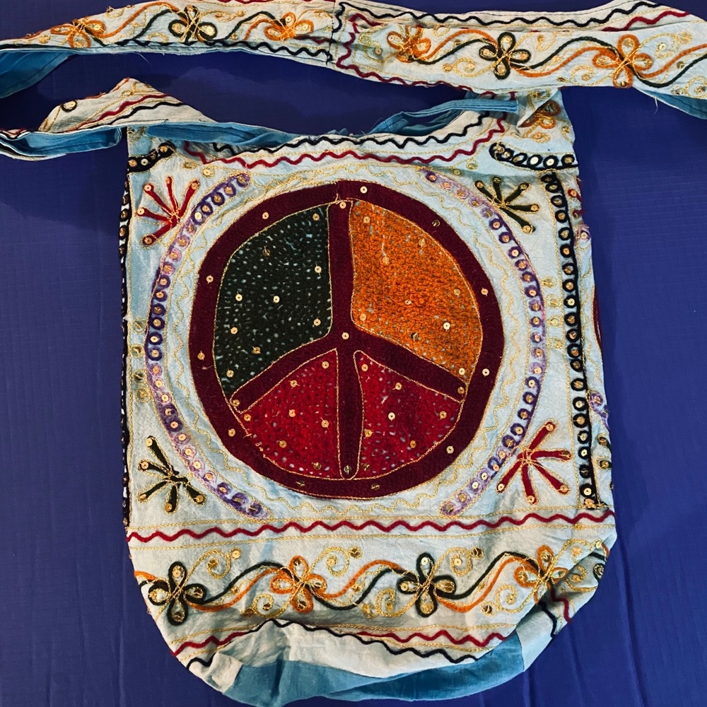 Boutique made Peace Boho crossbody